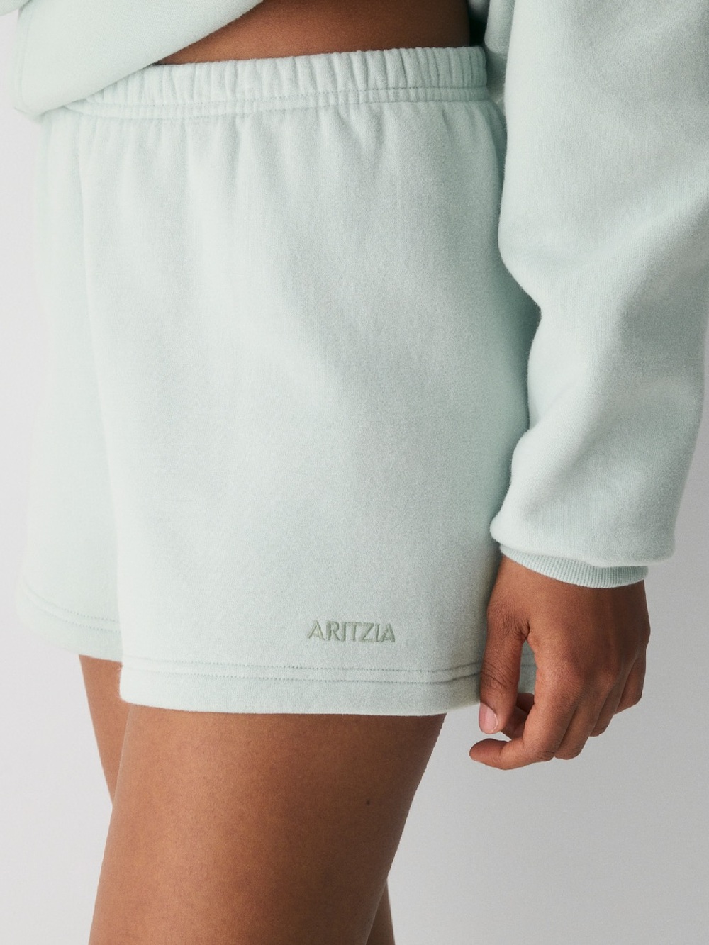 Aritzia sweat fleece high rise shorts